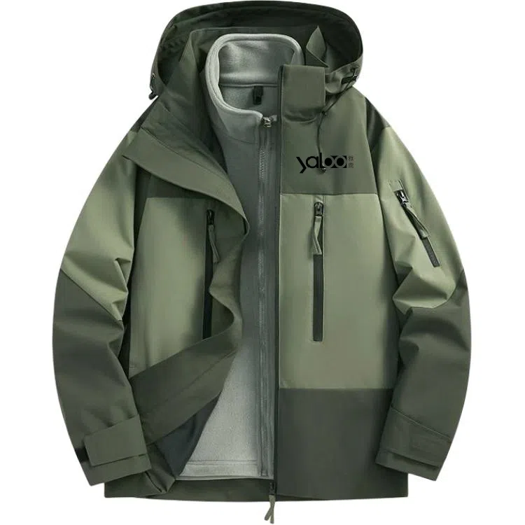 雅鹿优选  三合一可拆卸宽松  防水防风透气耐磨冲锋衣 男女同款