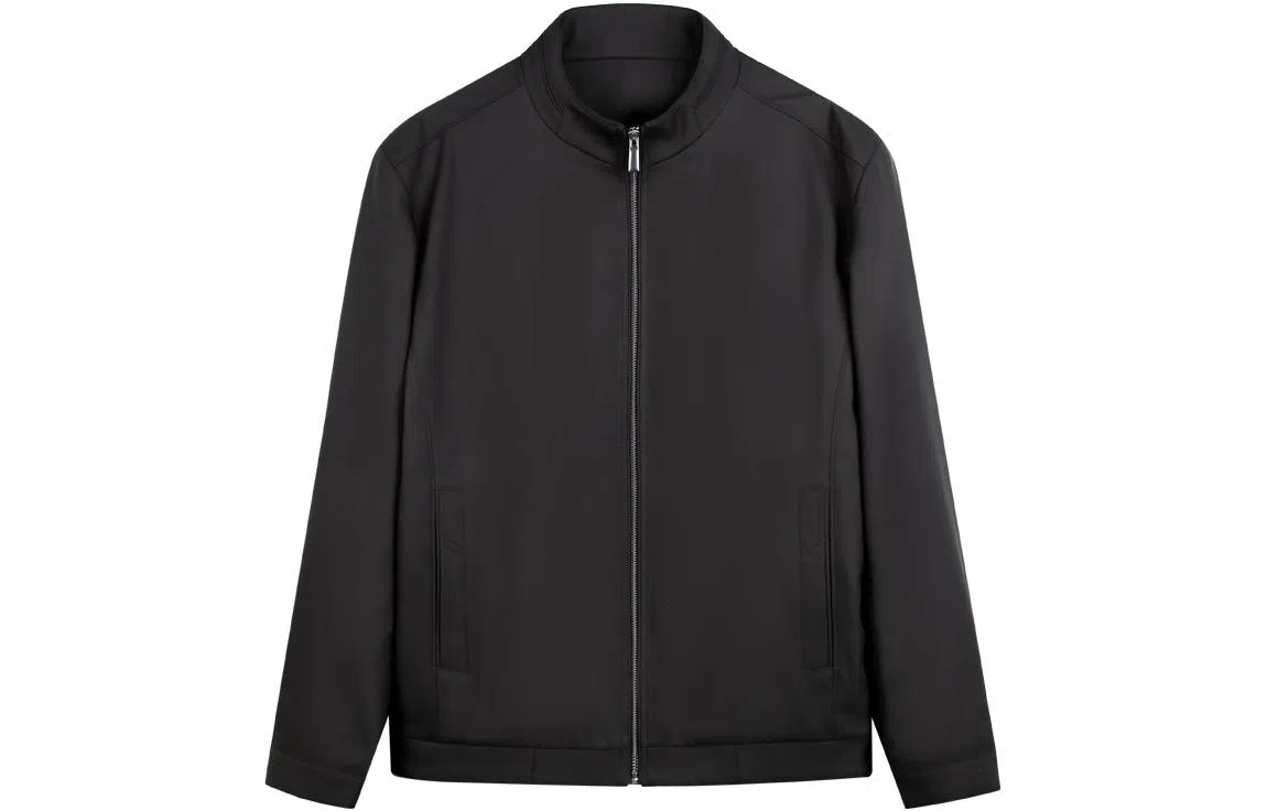 才子 纯色简约时尚立领加绒保暖夹克 男款