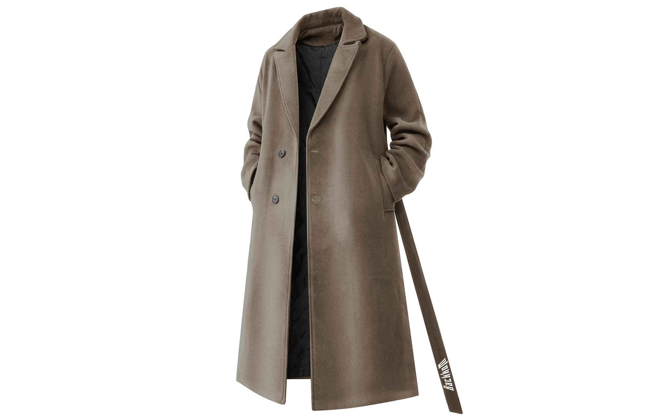 大卫贝肯 简约复古纯色基础长款宽松休闲百搭舒适韩系日常款保暖大衣 男女同款 紫色