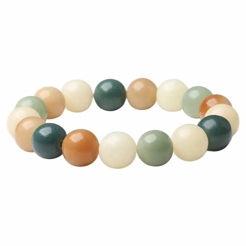 九华山 清新淡雅转运圆珠复古文玩盘玩念珠佛 森系气质优雅大方温柔风 高颜值个性百搭#好运 礼盒装 菩提子/菩提籽 手串 男女同款情侣款