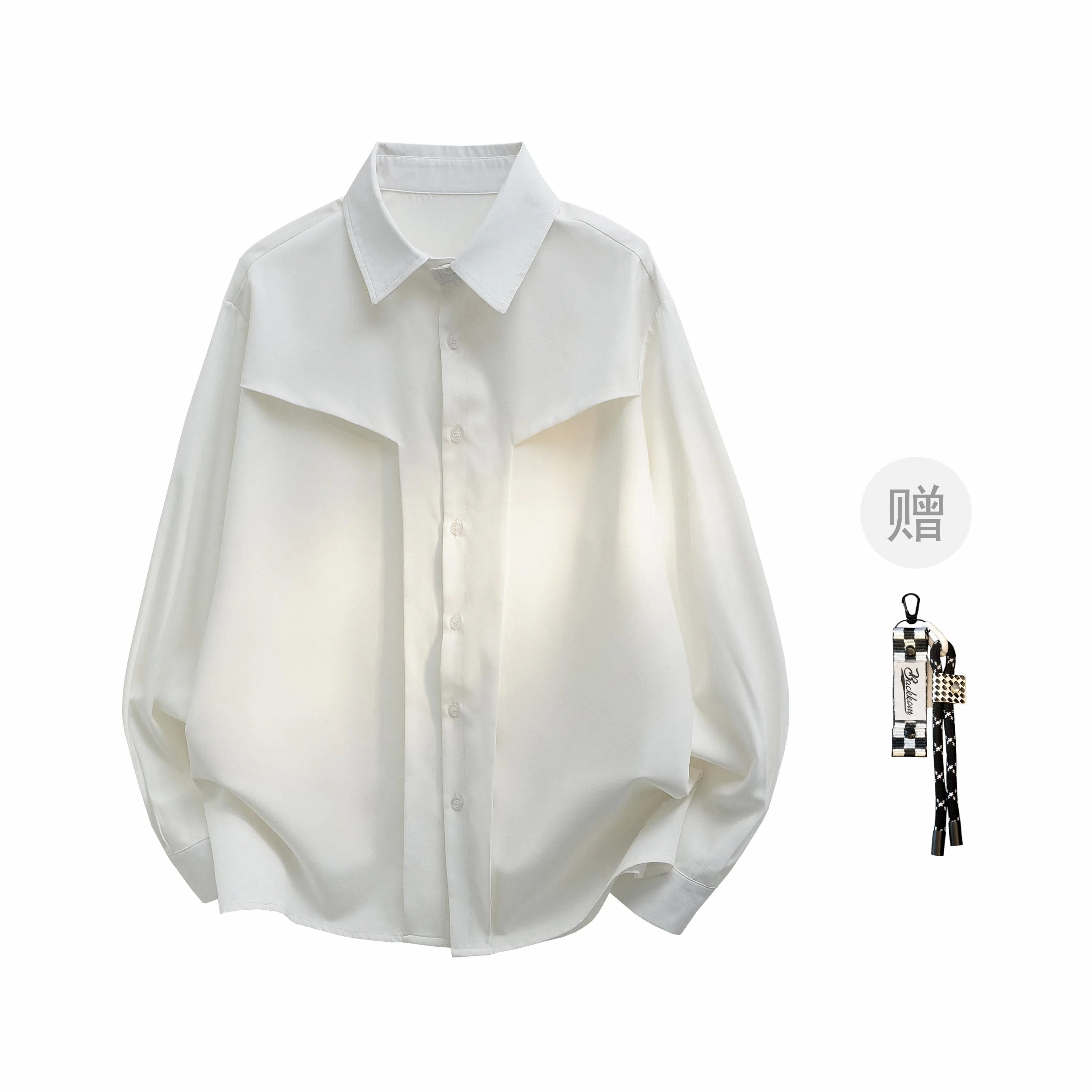 大卫贝肯 美式高街基础纯色简约复古小众经典青年日常通勤宽松透气时尚百搭高级感长袖衬衫 男女同款