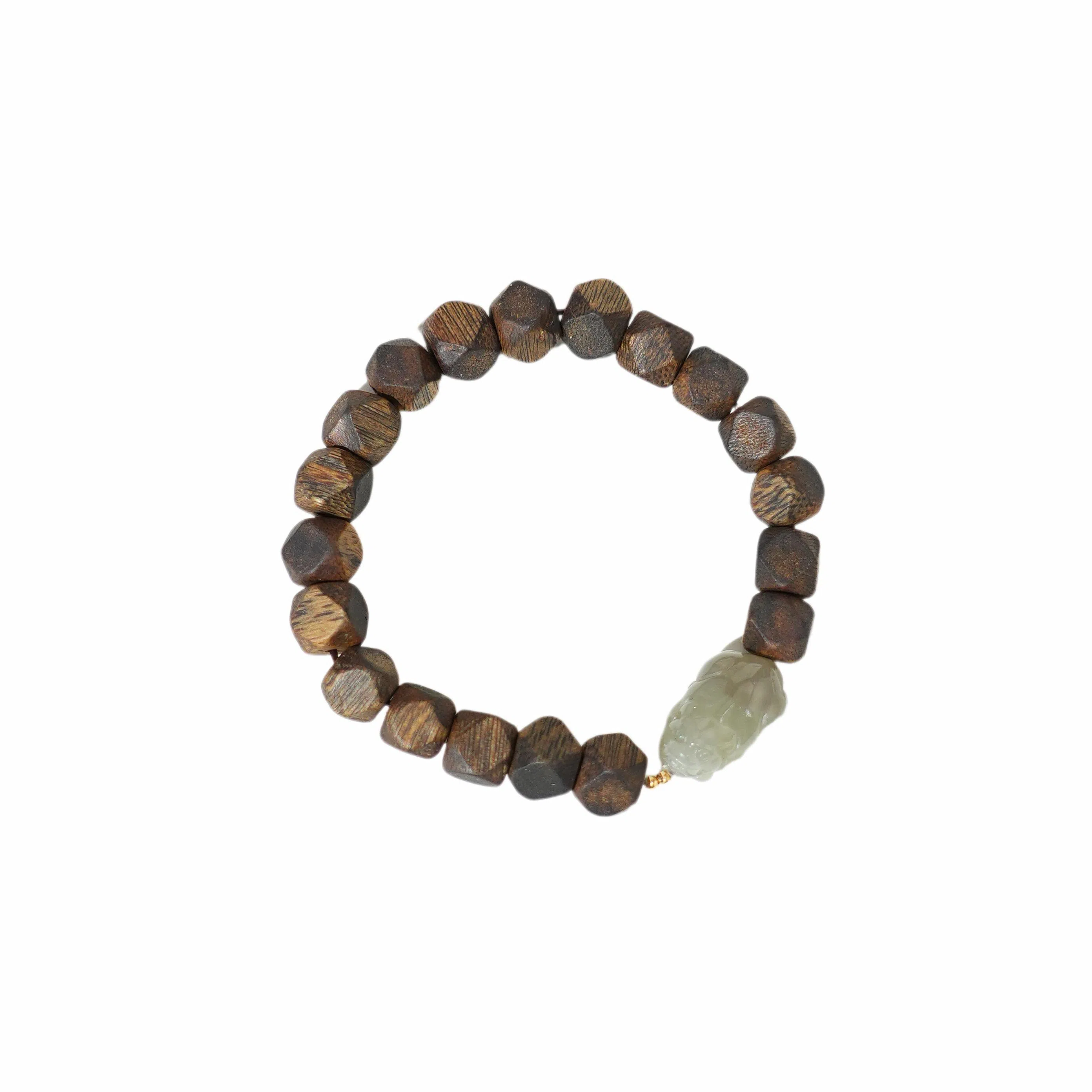 集亭 八方来财 貔貅 只进不出单圈 沉香 手串 男女同款情侣款