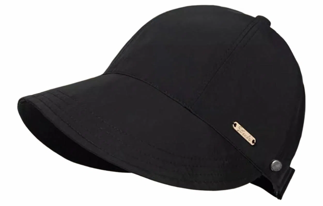 优幽兰 休闲简约纯色高级感大头围显脸小遮阳帽韩版素颜遮脸防紫外线遮阳帽百搭时尚 聚酯纤维 鸭舌帽 女款