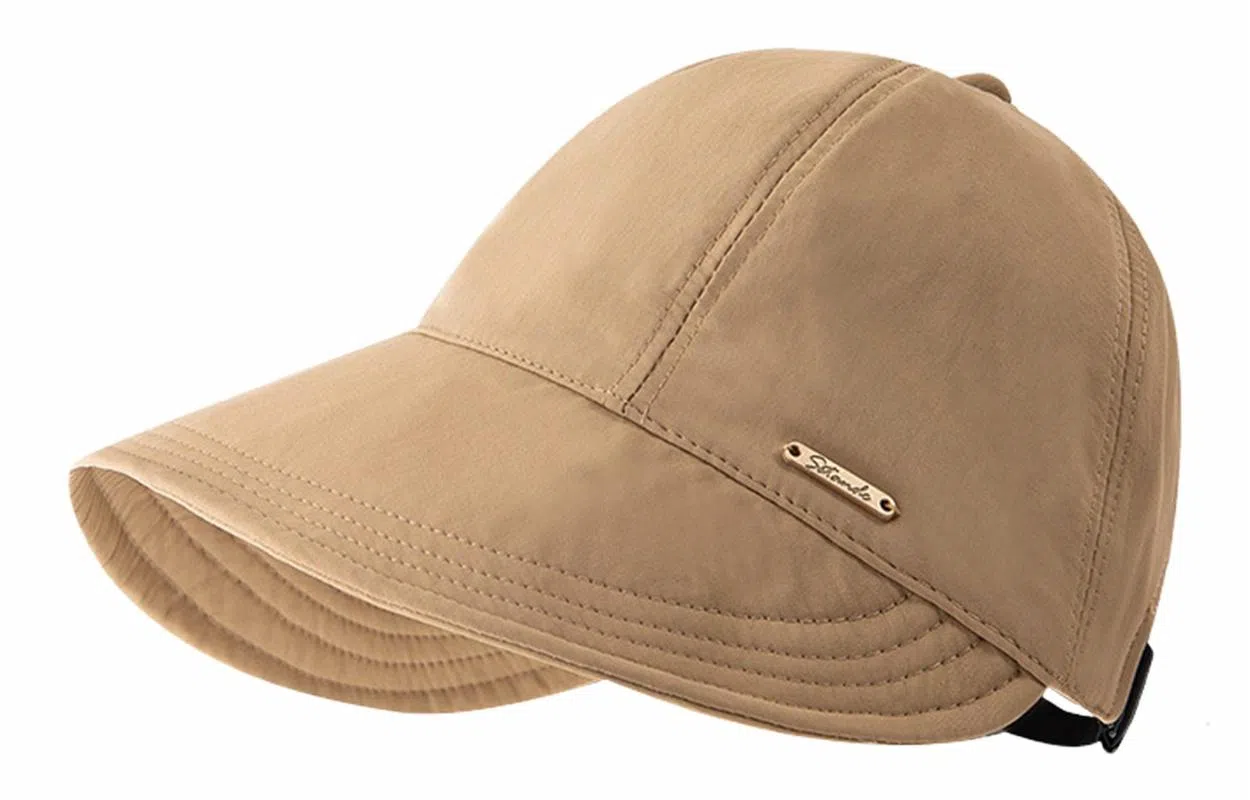 优幽兰 休闲简约纯色高级感大头围显脸小遮阳帽韩版素颜遮脸防紫外线遮阳帽百搭时尚 聚酯纤维 鸭舌帽 女款