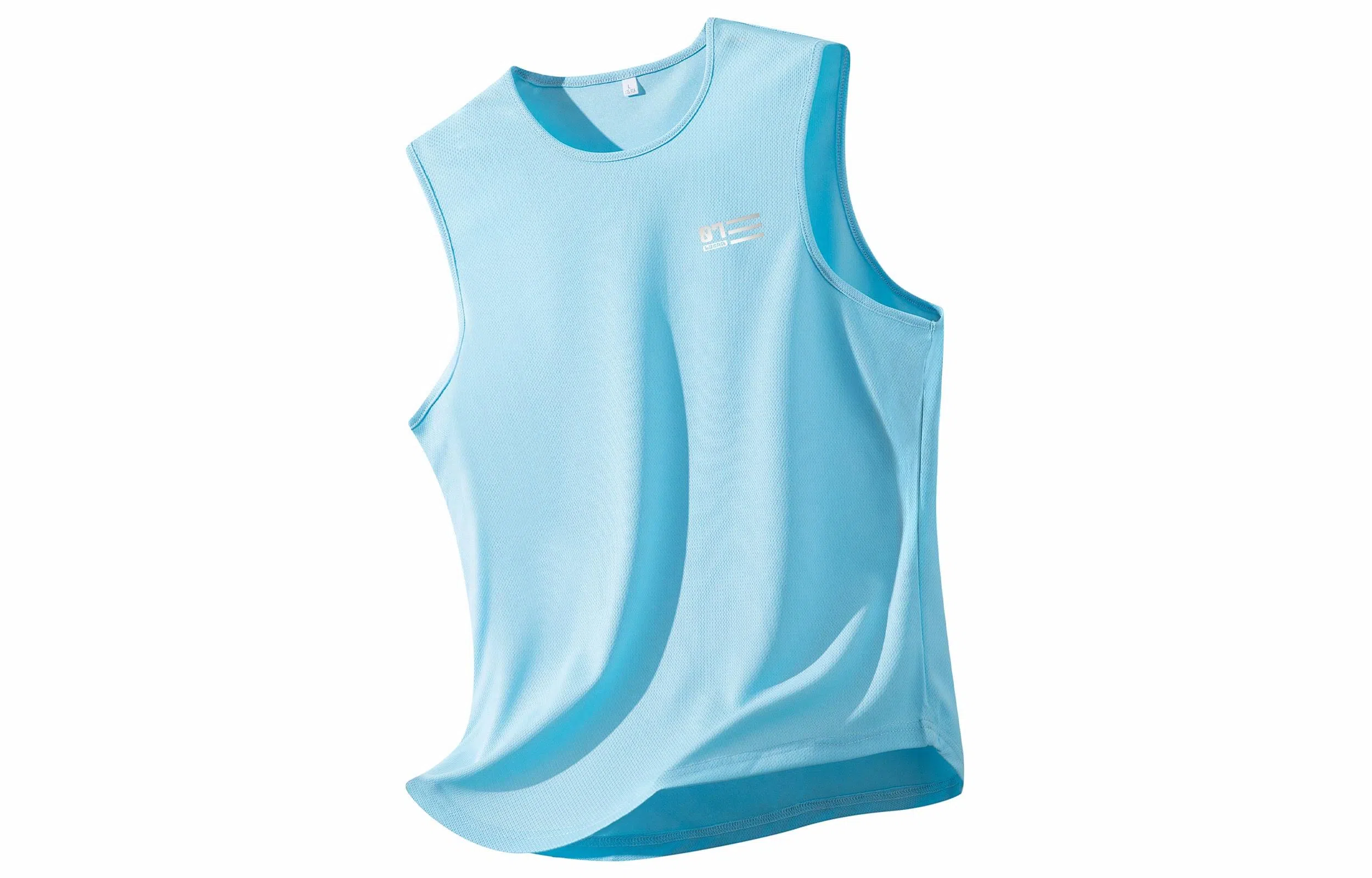 王者荣耀 鲁班七号星空梦想款 美式复古圆领反光银纯色家居休闲速干宽松休闲慵懒直筒背心 男女同款