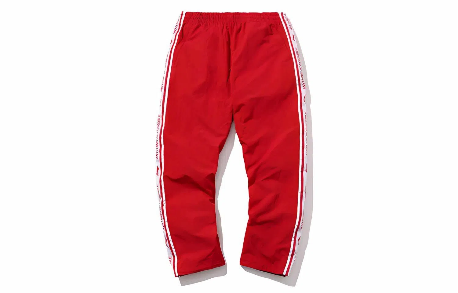 中国李宁系列 纽约时装周走秀款 复古运动裤 情侣款 白红色