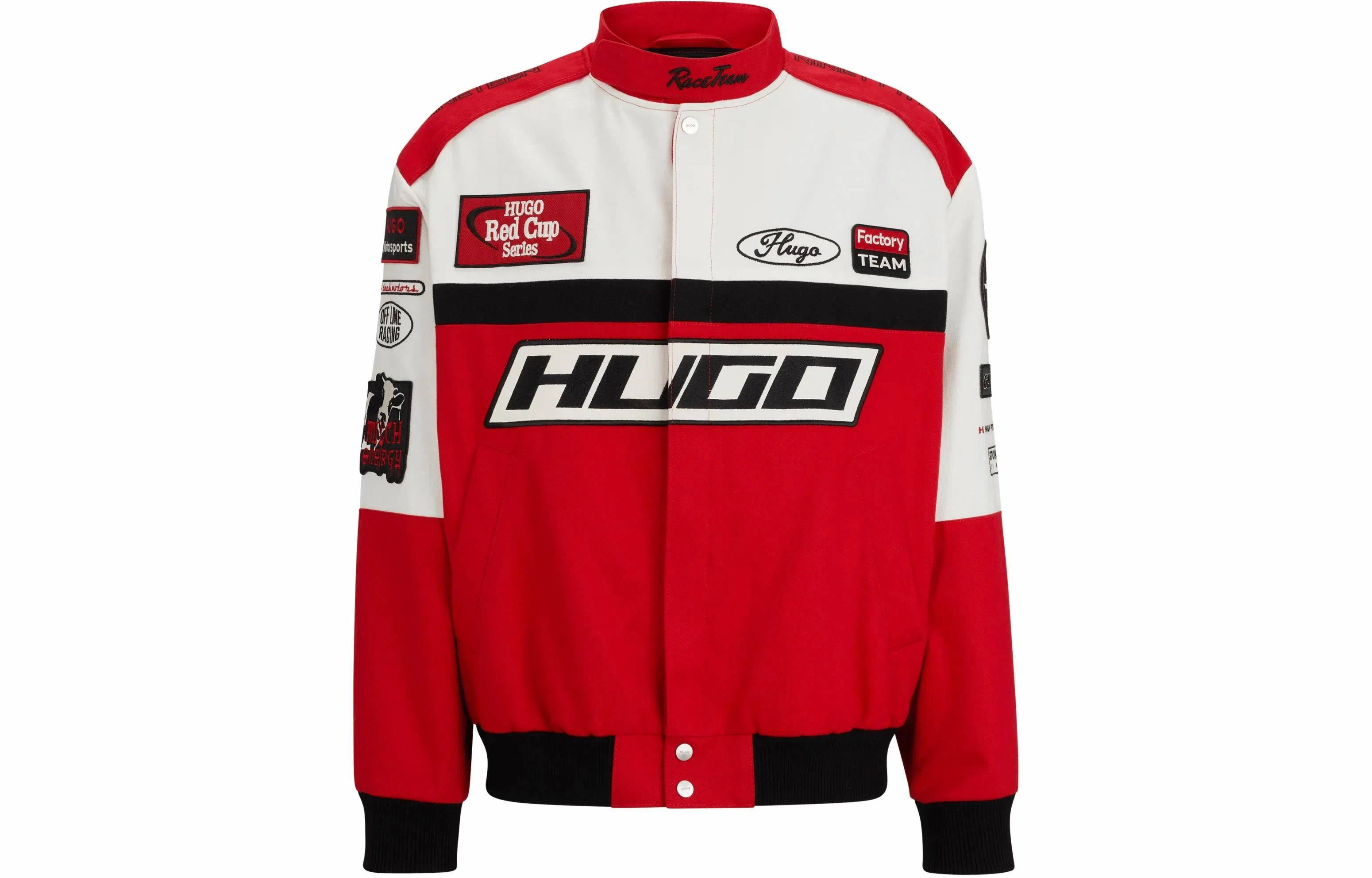 HUGO BOSS Colour-Blocked Regular-Fit Jacket Logo