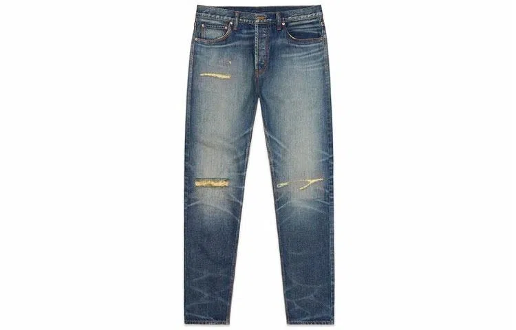 Fear of God Essentials Denim Jeans Distressed Indigo FW20