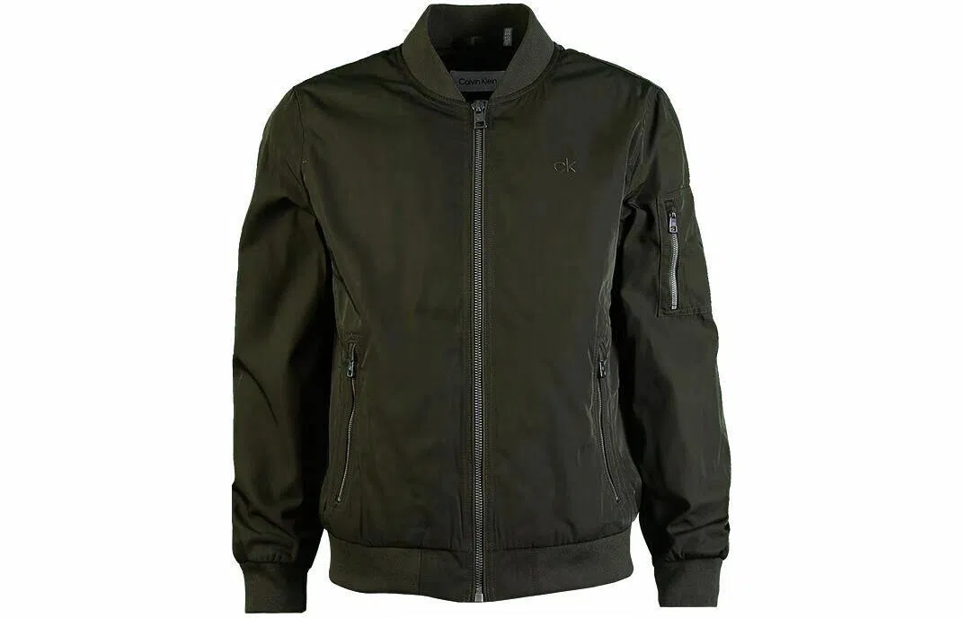Calvin Klein Bomber Jacket Olive Green