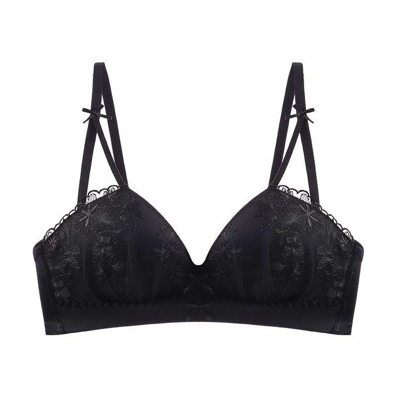 欧迪芬 透气轻薄亲肤柔软小胸显大聚拢上托收副乳防下垂蕾丝全包裹文胸 女款