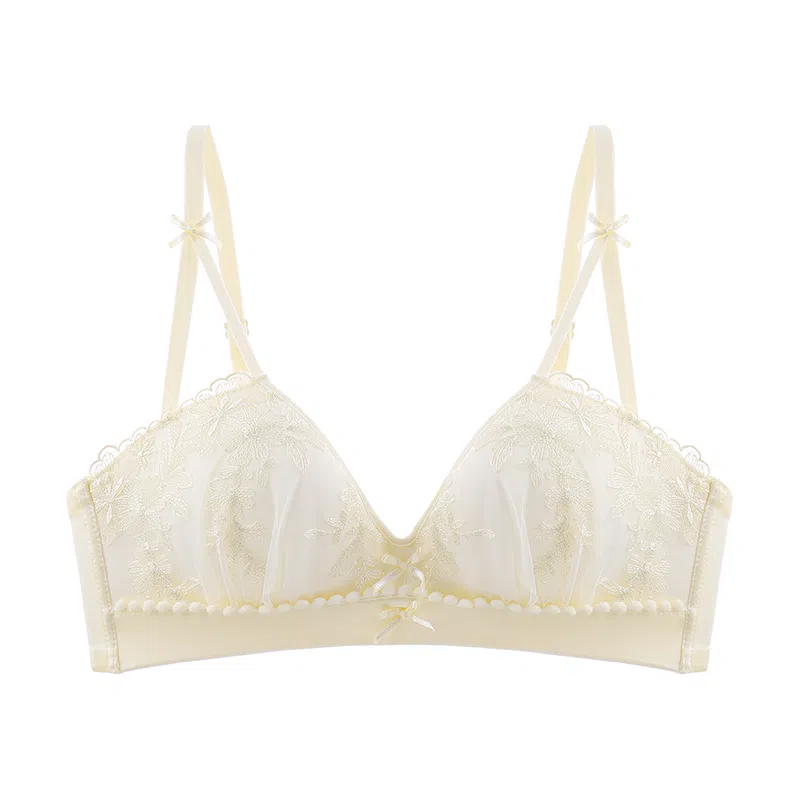 欧迪芬 透气轻薄亲肤柔软小胸显大聚拢上托收副乳防下垂蕾丝全包裹文胸 女款