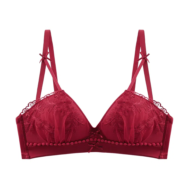 欧迪芬 透气轻薄亲肤柔软小胸显大聚拢上托收副乳防下垂蕾丝全包裹文胸 女款