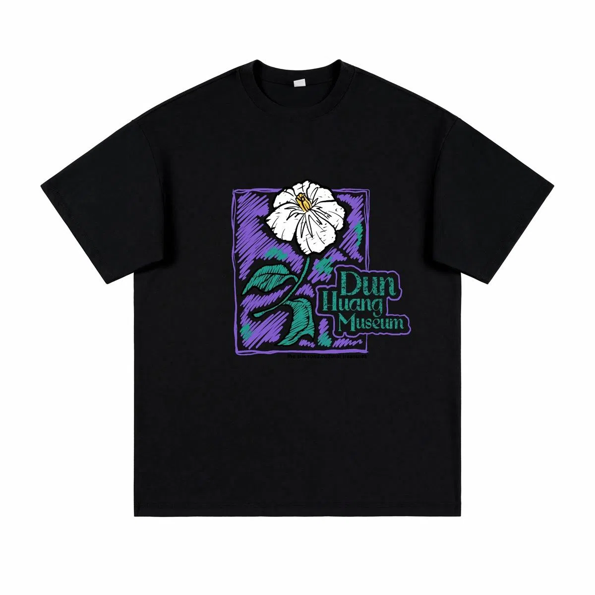 Dunhuang Vintage Cotton Floral Tee