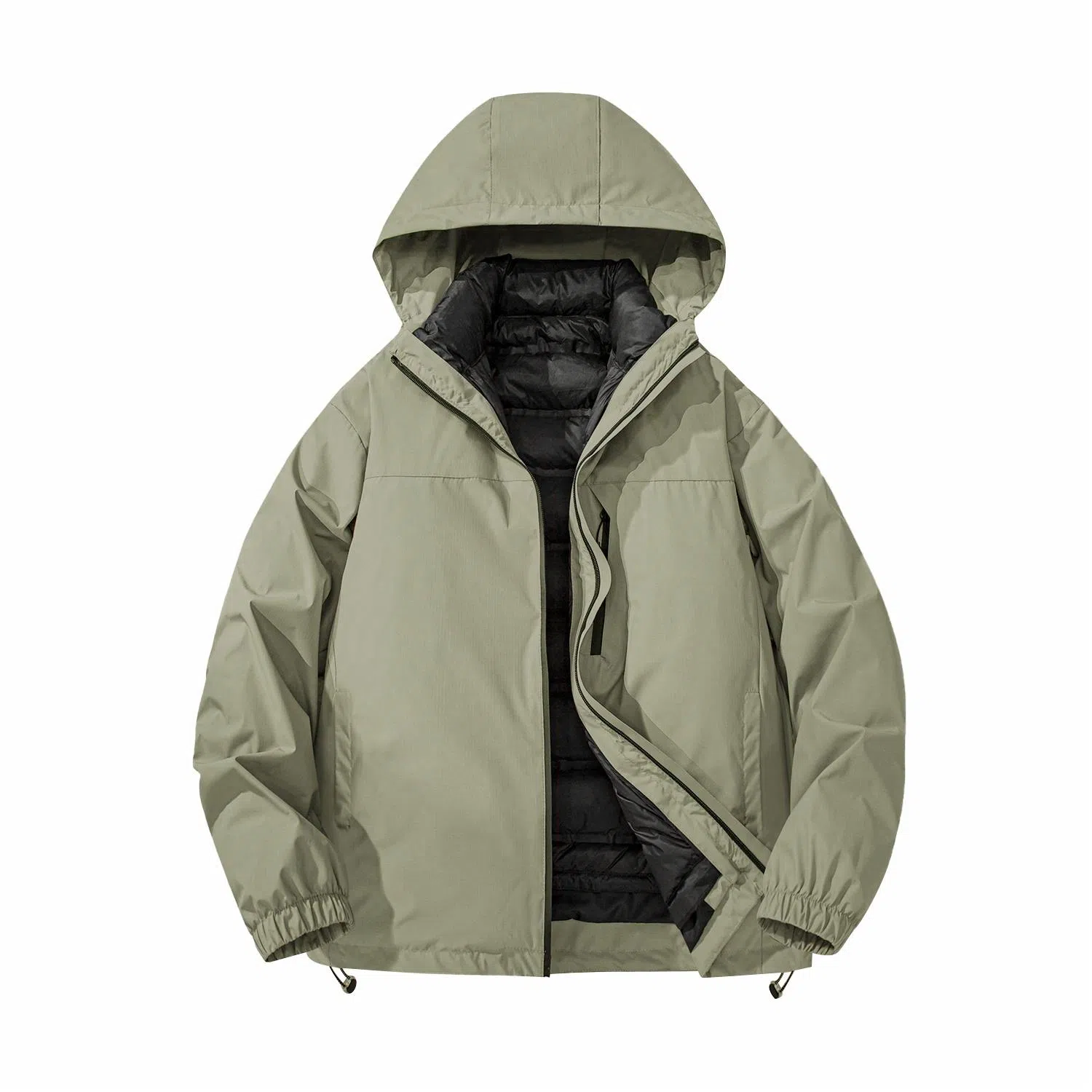 鸭鸭 山系户外风加厚保暖鸭绒休闲宽松连帽套头城市机能风暗黑外套羽绒服 男女同款