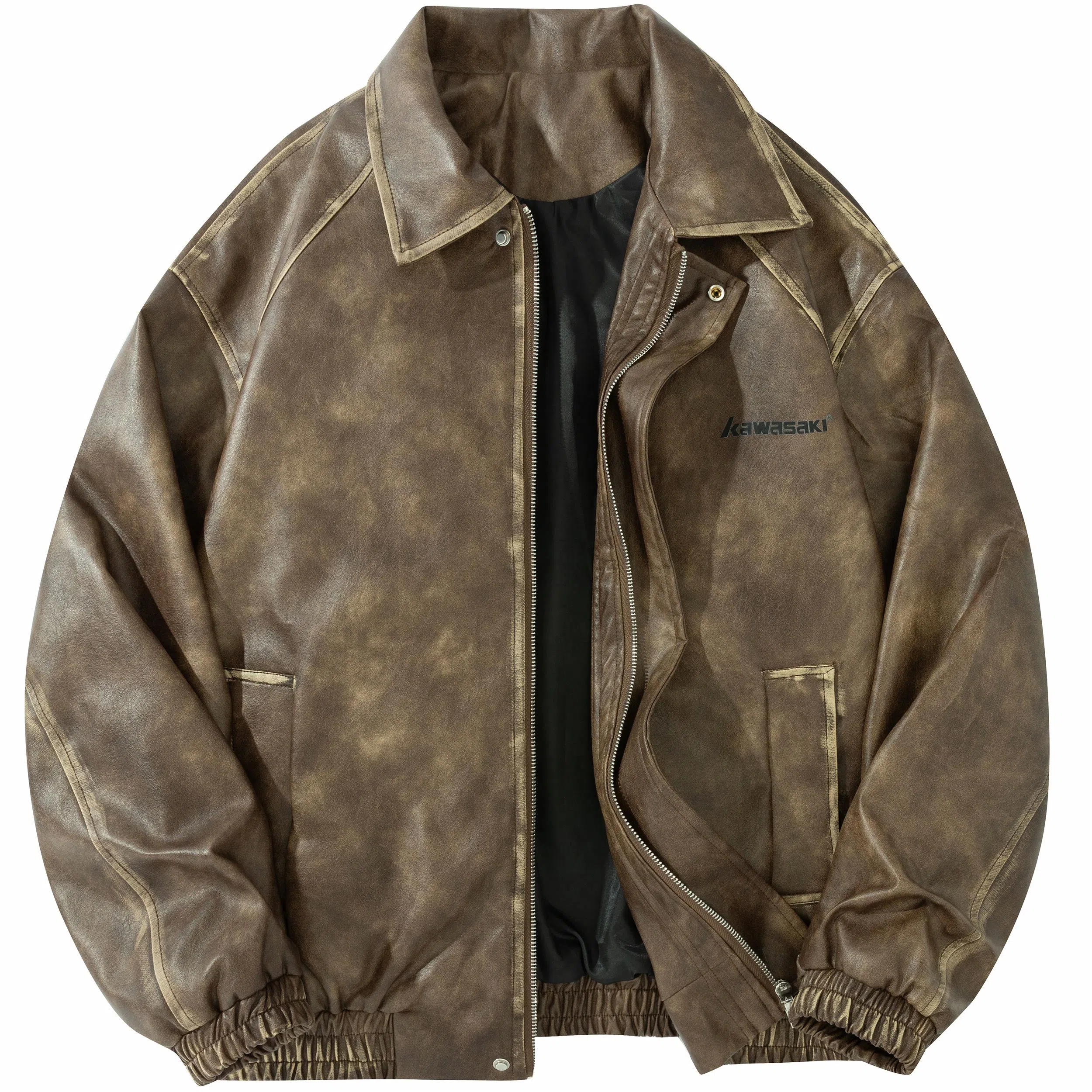 Kawasaki Retro Racing PU Jacket