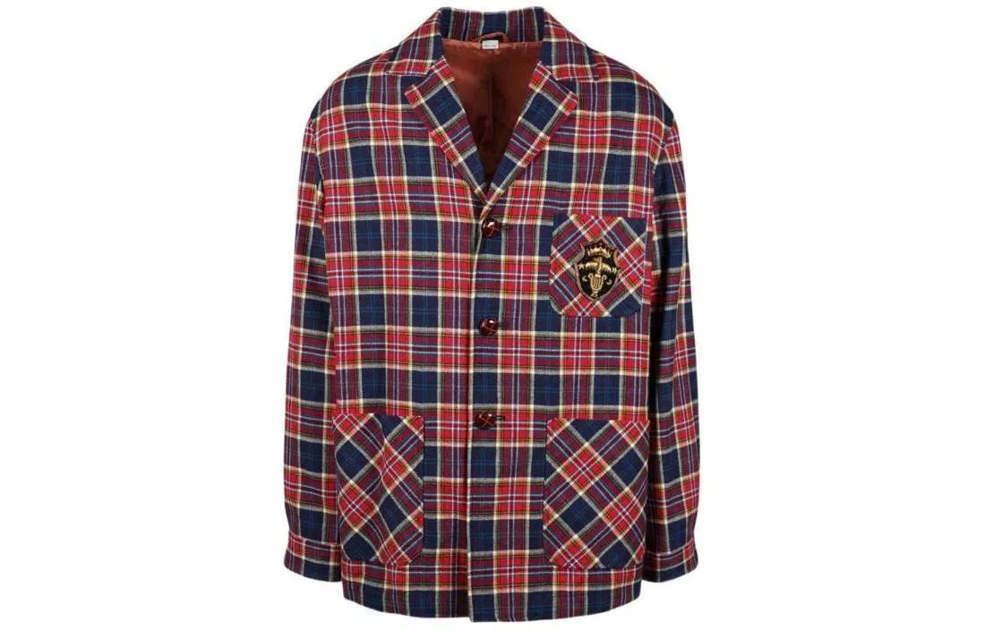 Gucci Plaid Button Jacket