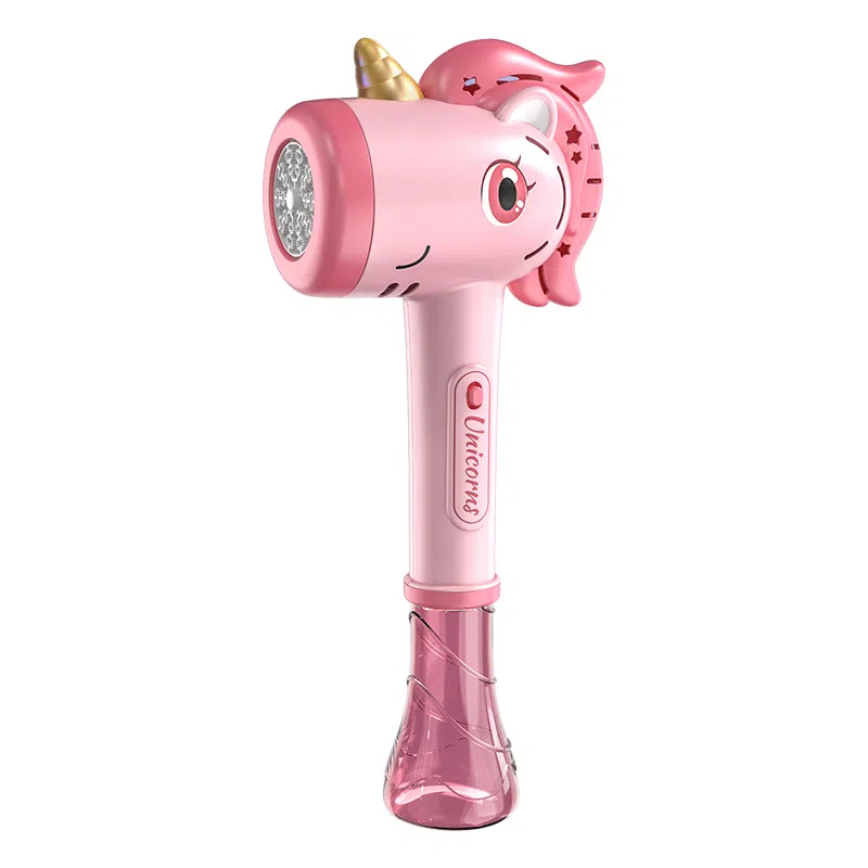 萌萌孩 全自动独角兽泡泡枪棒 不漏水 电动 泡泡机