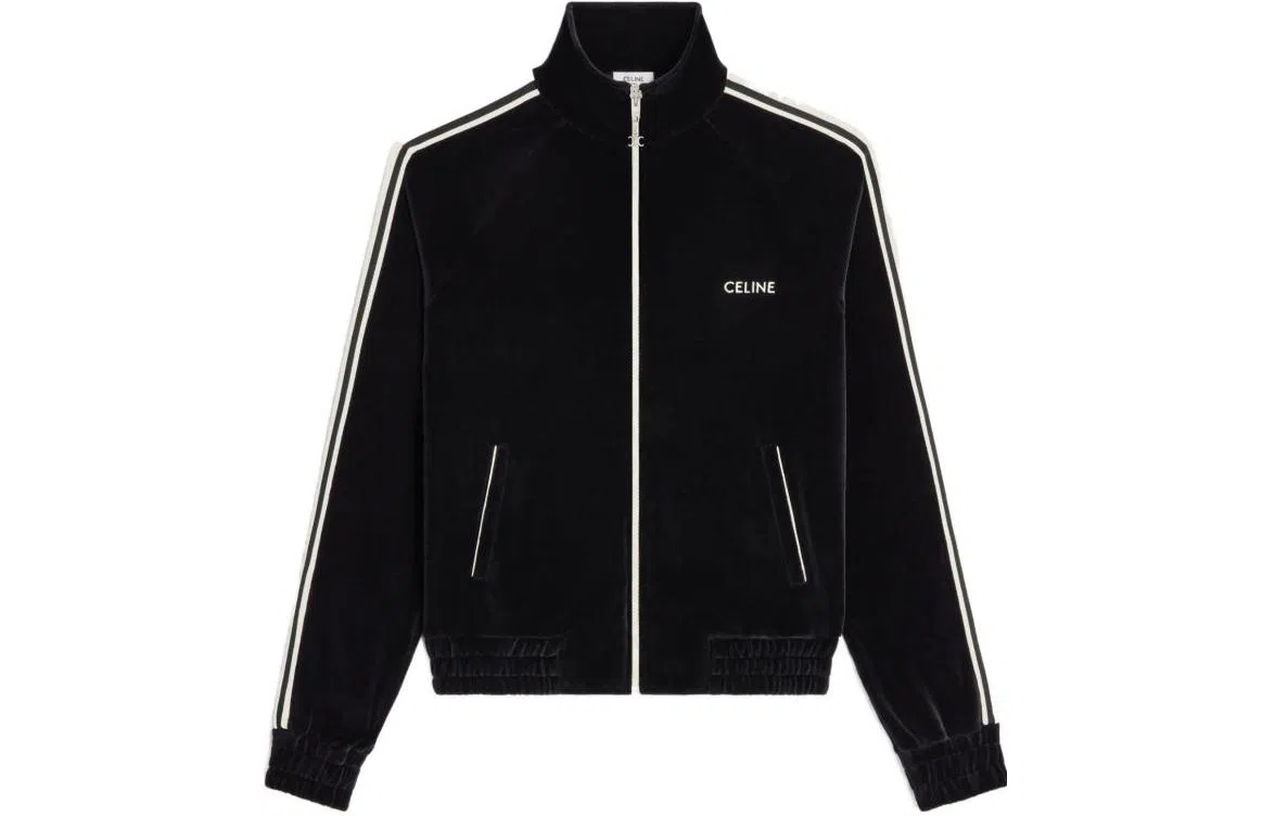 Celine SS24 Logo High Neck Zip Jacket