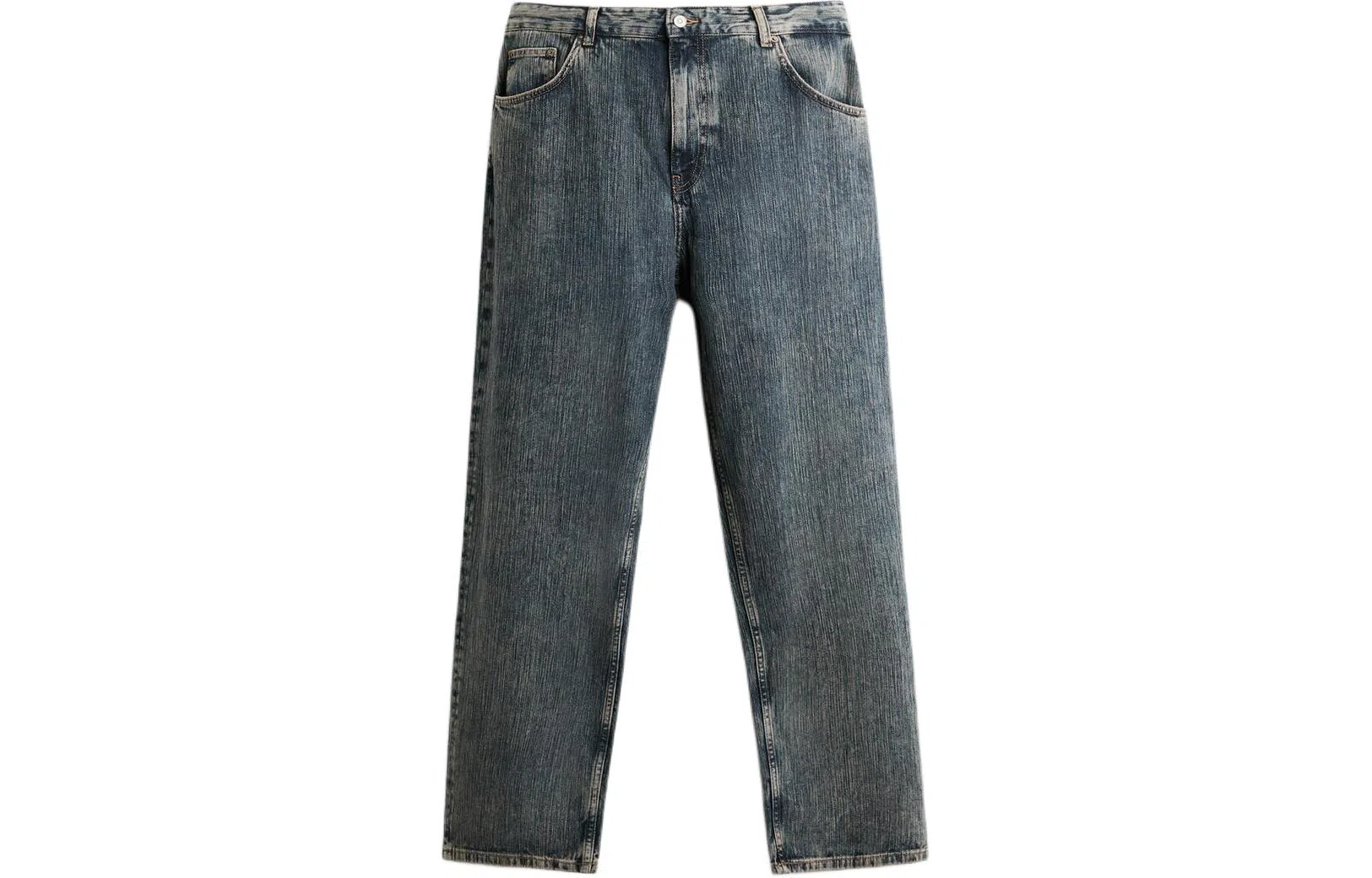 ZARA Vintage Washed Wide Leg Jeans Blue