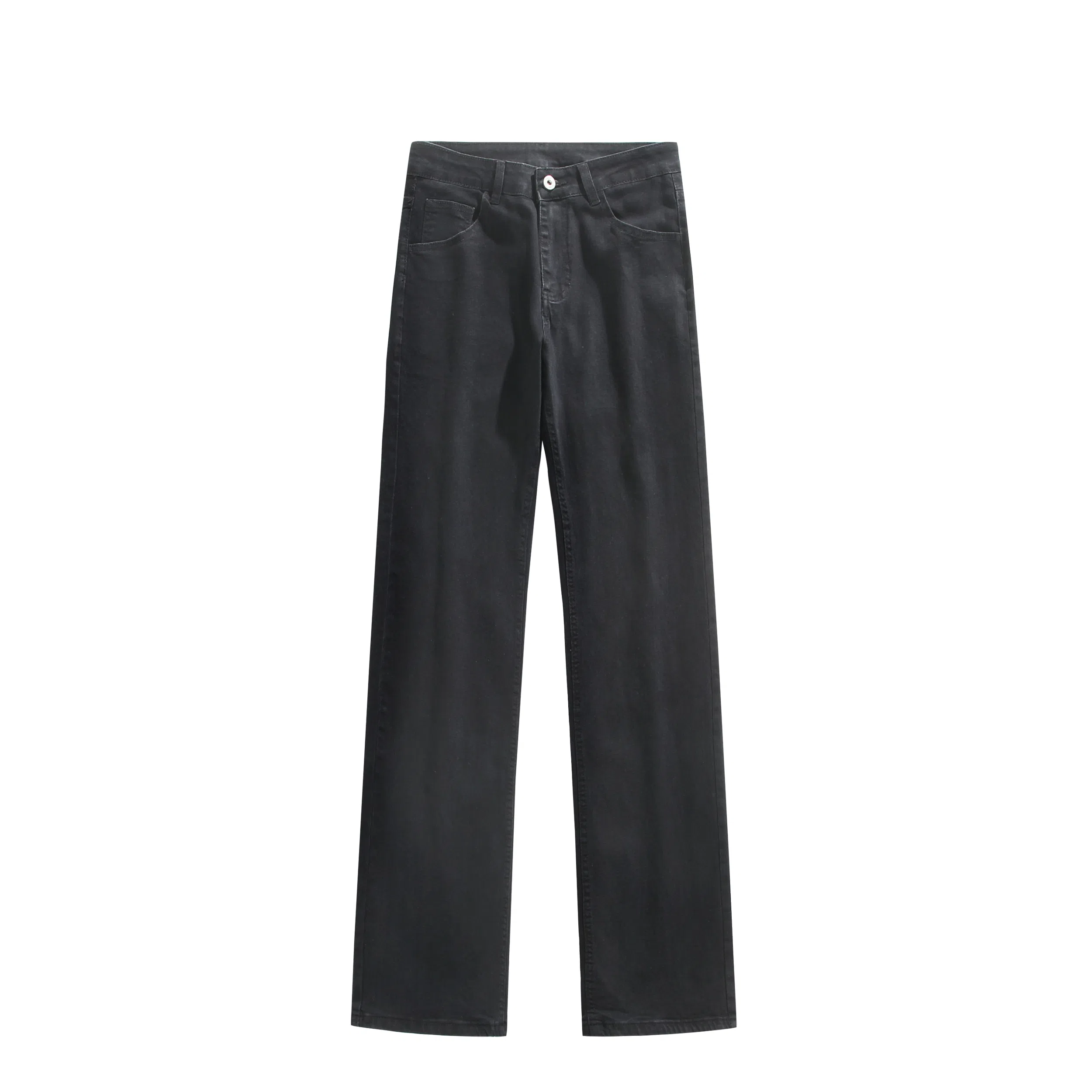 布客行 潮牌美式高街水洗做旧休闲宽松弹力基础款中腰垂坠感百搭日常通勤直筒显纯色简约柔不硬舒适风格牛仔裤 男女同款