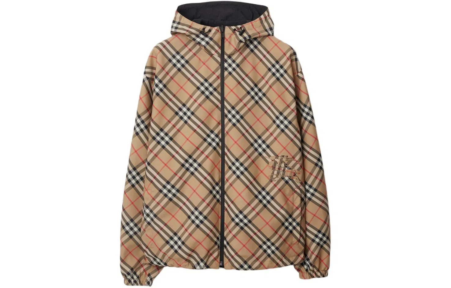 Burberry Equestrian Logo Check Hooded Jacket