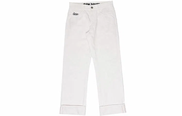 Drew House Selvedge Wide Leg Jean White