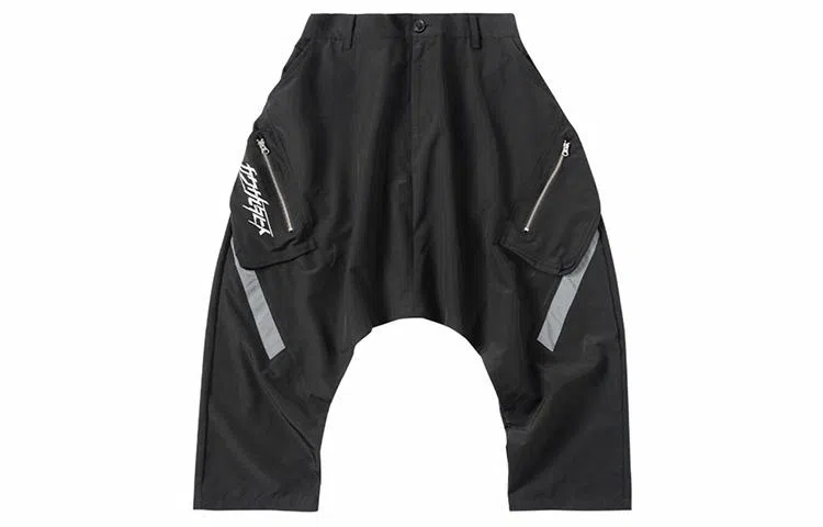 ENSHADOWER Low Pocket Cropped Pants Black