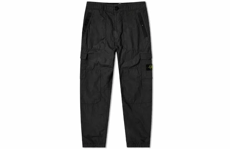 Stone Island Nylon Cargo Pants Black