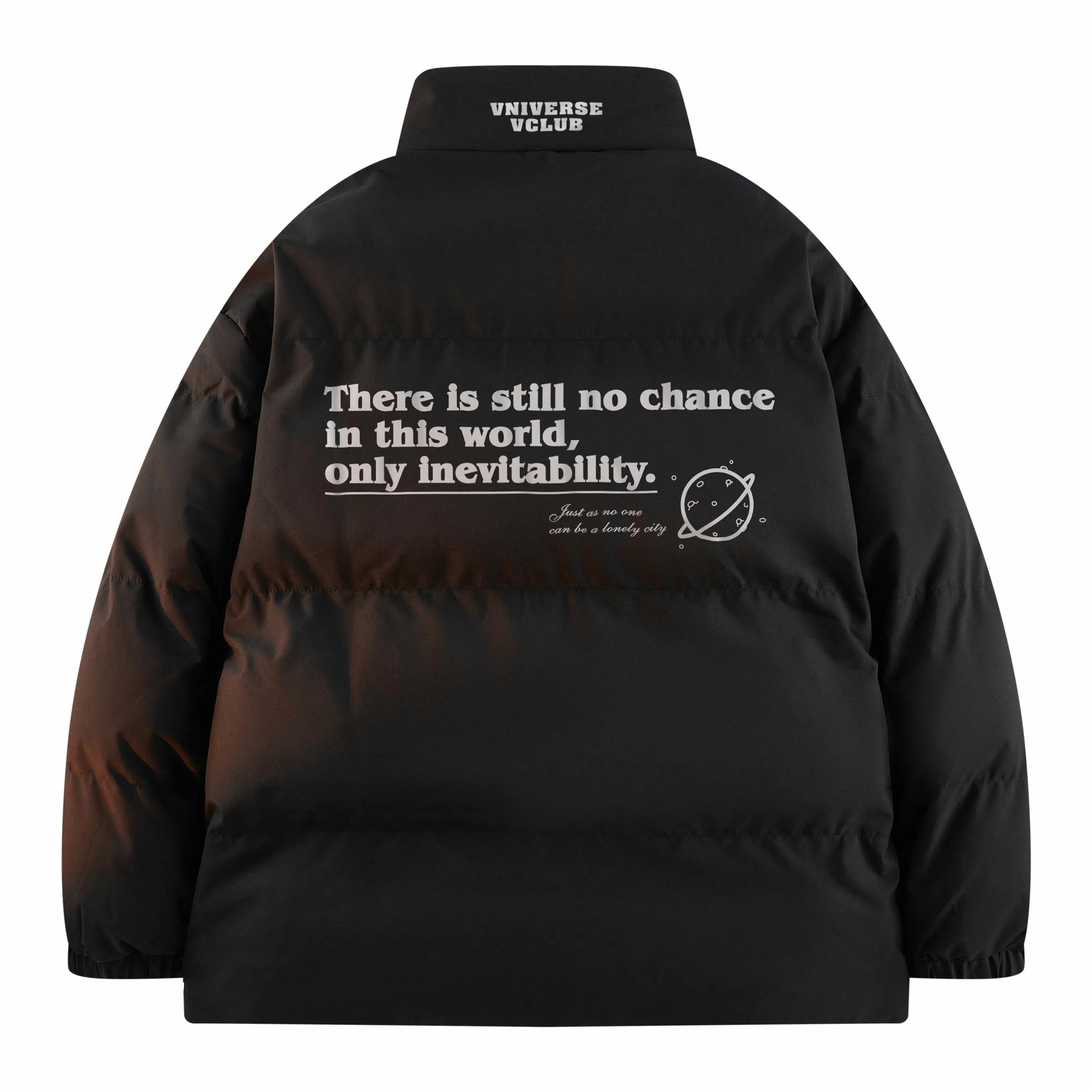 VniVerseVClub Planet Letter Puffer Jacket
