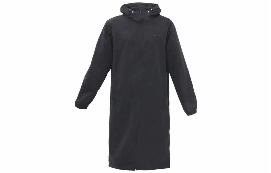 ERKE Hooded Mid-Length Jacket Black
