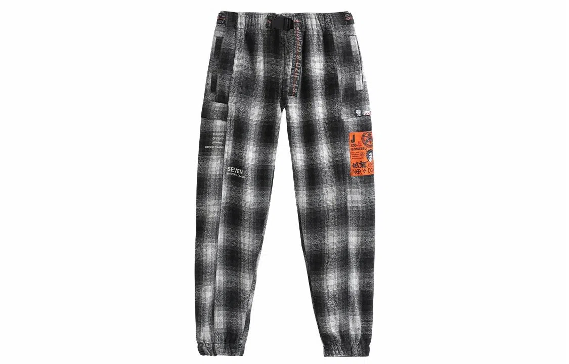 鬼洗 地藏哈伦工装束脚休闲裤 男款