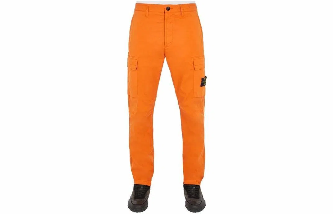 Stone Island Cargo Pants Orange