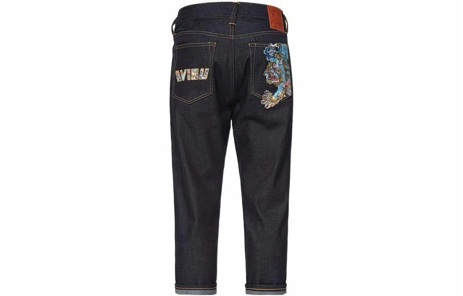 EVISU Denim Cropped Jeans