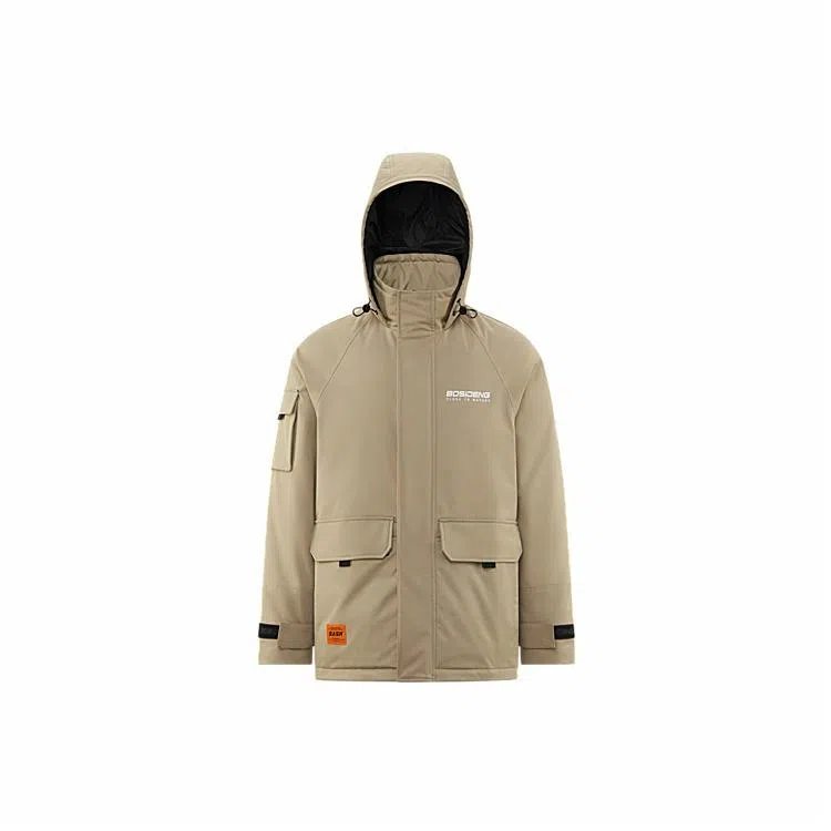 波司登 连帽无毛鹅绒中长款羽绒服 男款