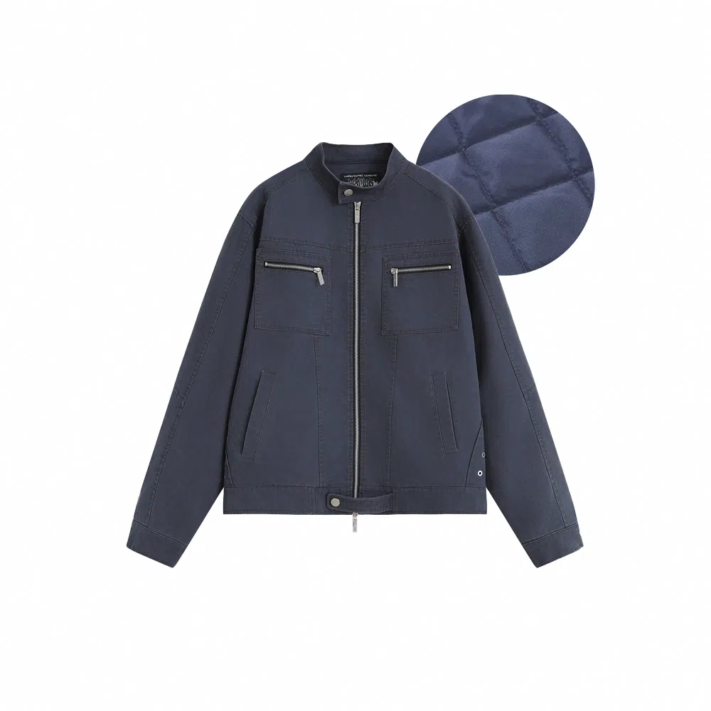 WAITINGWAVE Vintage Washed Canvas Jacket