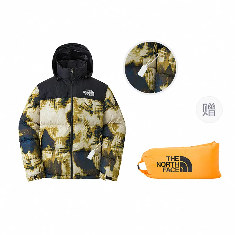 The North Face Hoodie Zip Jacket Men Midnight Gasoline Bleach Print Black