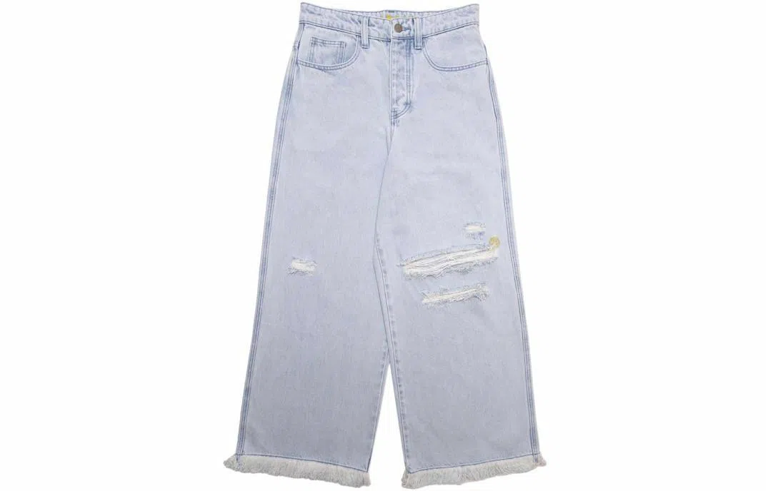 Drew House Ultra Wide Leg Jean Distressed Vintage Indigo