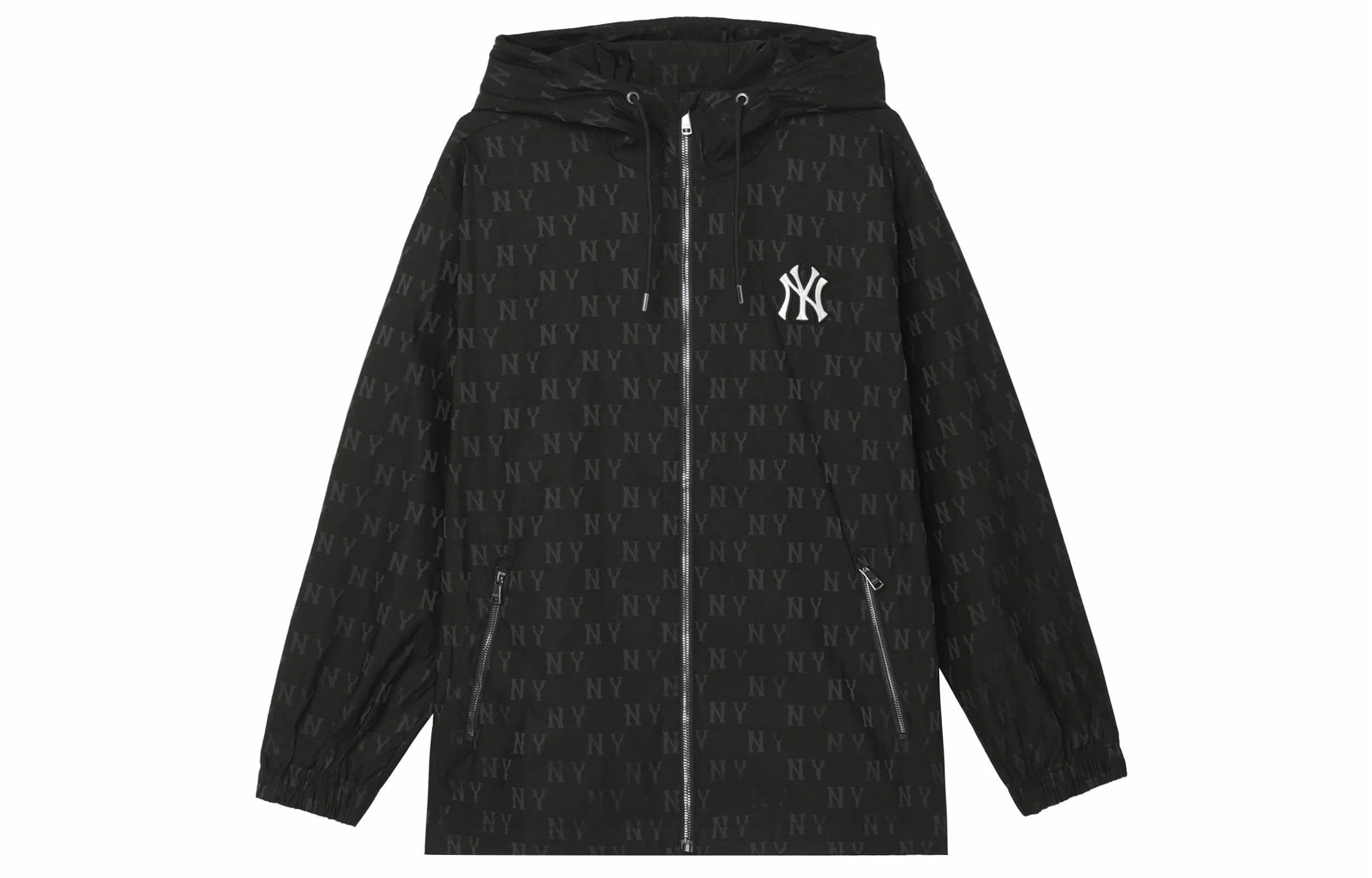MLB SS24 Yankees Full Print Zip Hoodie Black