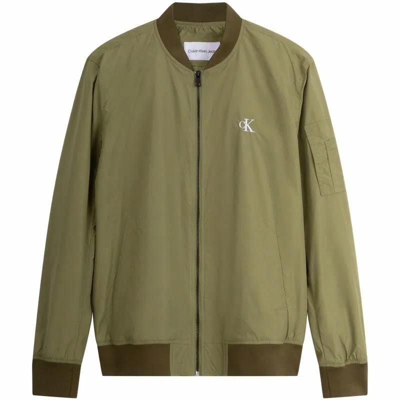 Calvin Klein Embroidered Letter Bomber Jacket