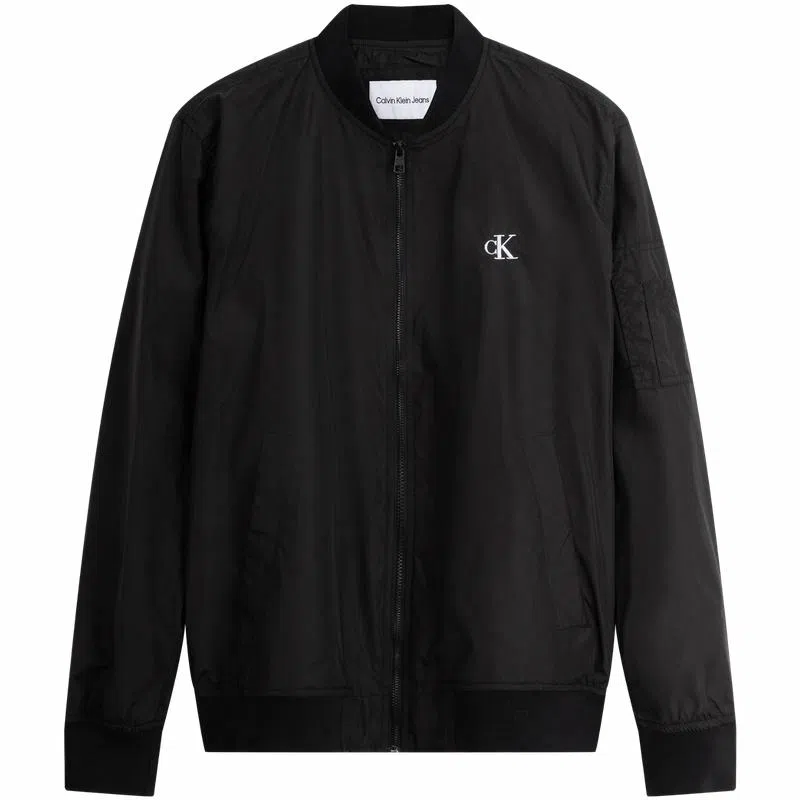 Calvin Klein Embroidered Letter Bomber Jacket