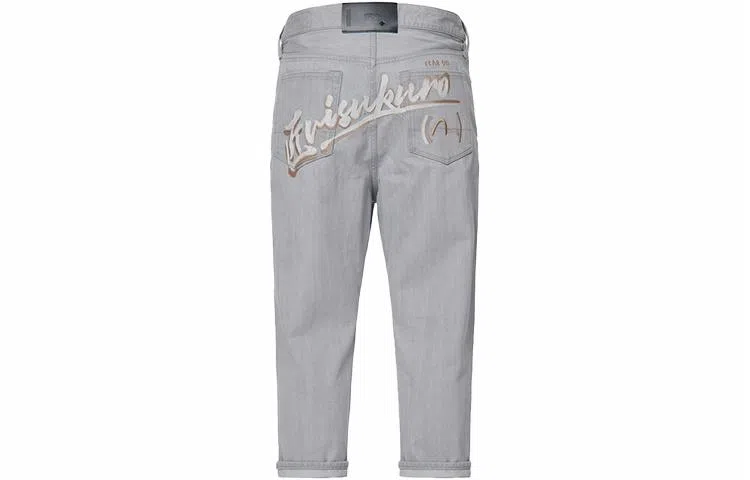 EVISU SS22 Denim Pants Light Grey