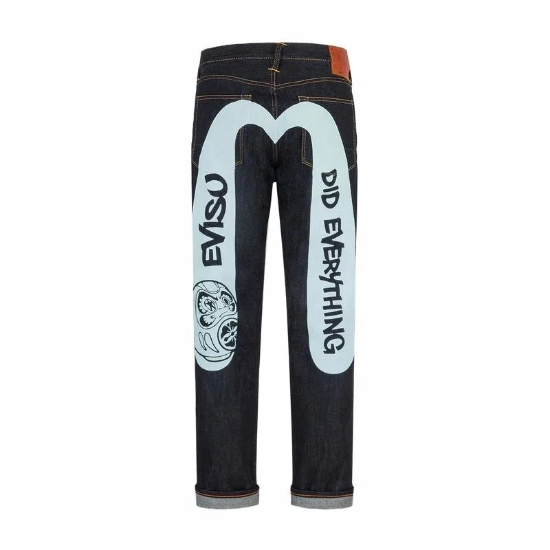 EVISU Daruma M Print Slim Jeans
