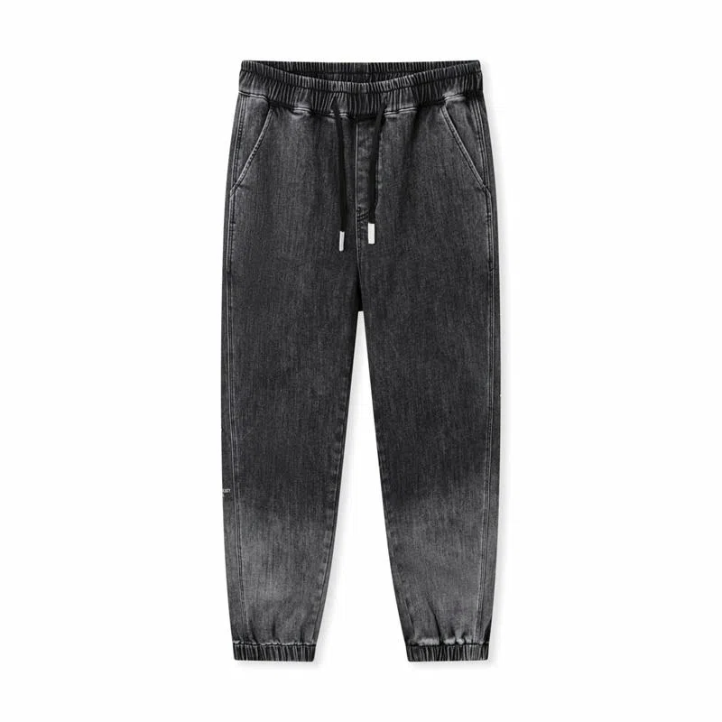 森马 潮流渐变温暖系带束脚牛仔裤 男款