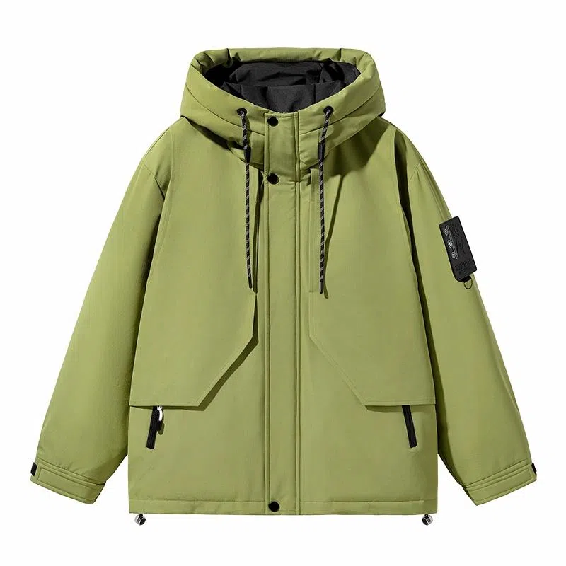 鸭鸭 加厚保暖连帽宽松百搭休闲羽绒服 男女同款