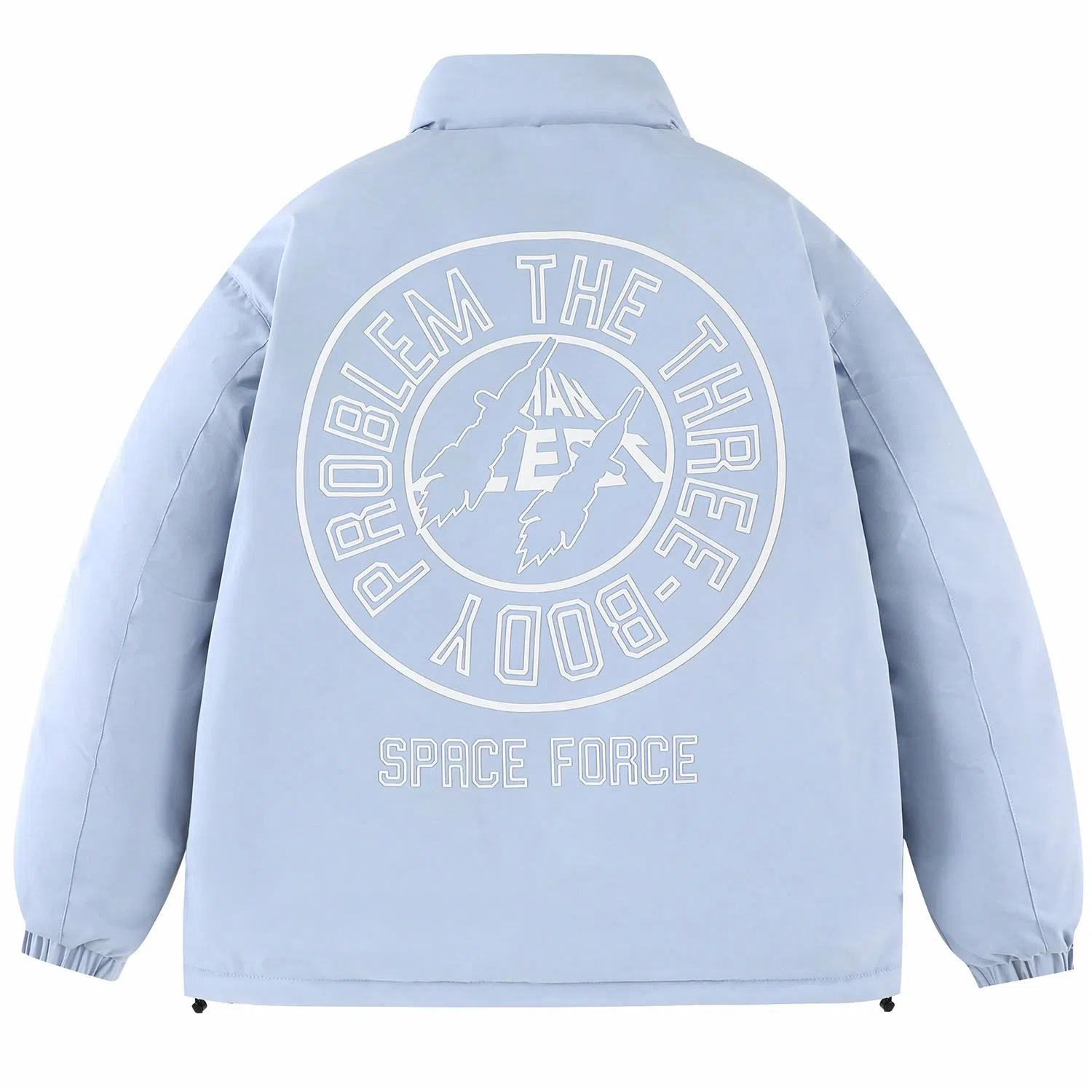 三体 亚洲战舰字母印花休闲宽松加厚保暖户外防风立领面包棉服 男女同款