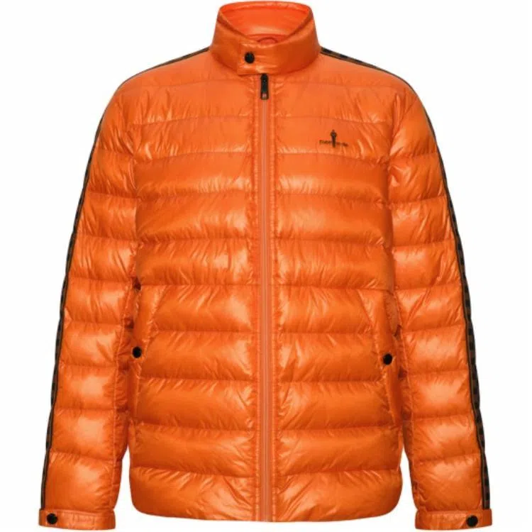 比音勒芬 插肩袖舒适格子长袖羽绒服 男款