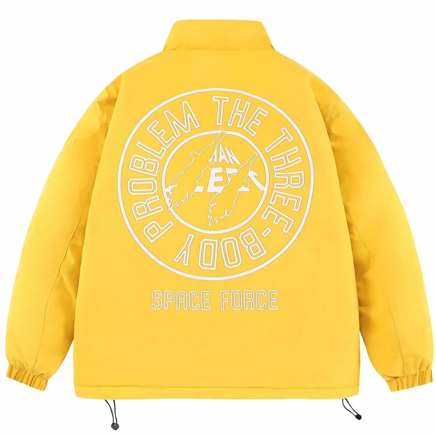 三体 亚洲战舰字母印花休闲宽松加厚保暖户外防风立领面包棉服 男女同款