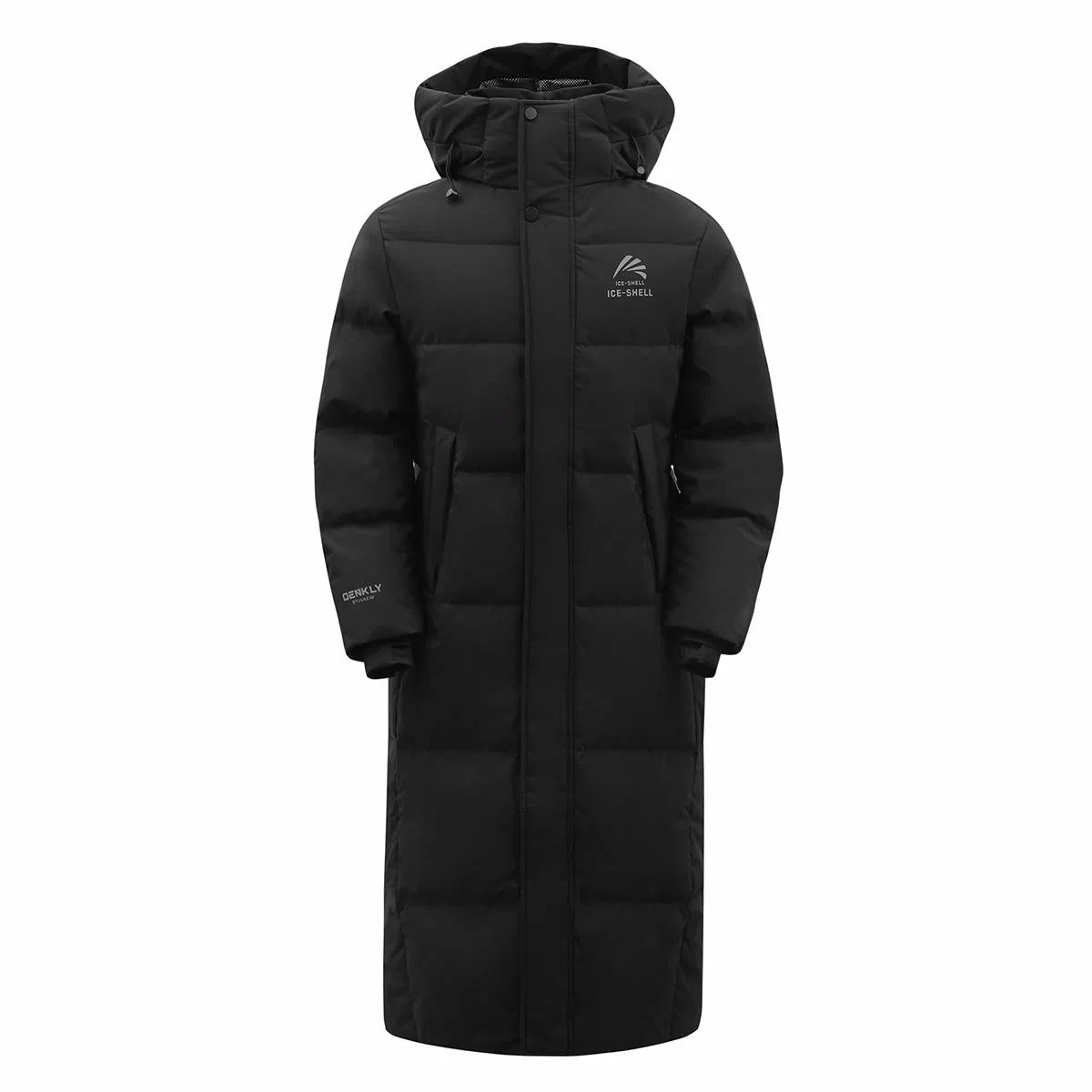 鸭鸭 简约通勤连帽时尚直筒时尚加厚纯色羽绒服 男女同款