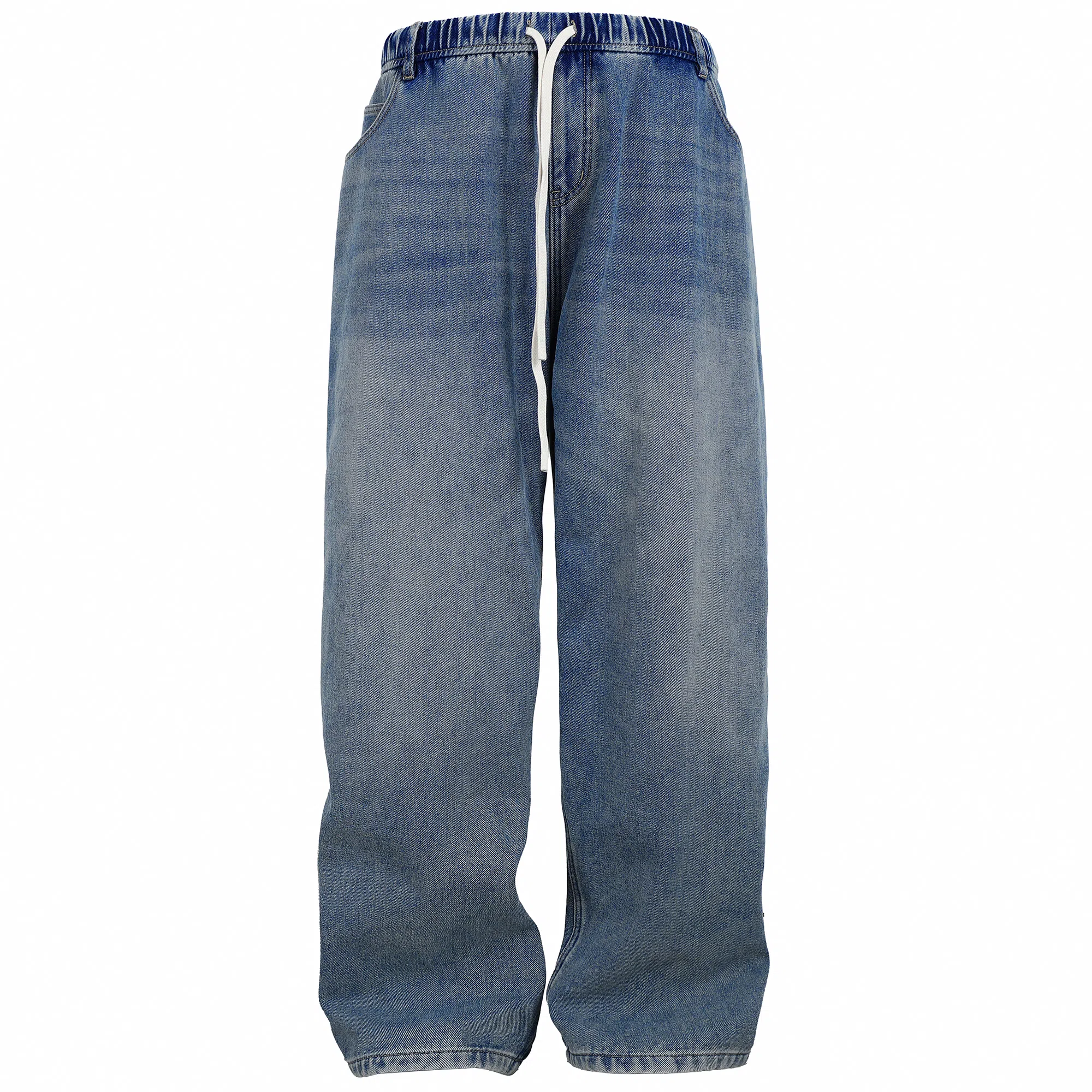 BJHG Retro Washed Wide-Leg Jeans