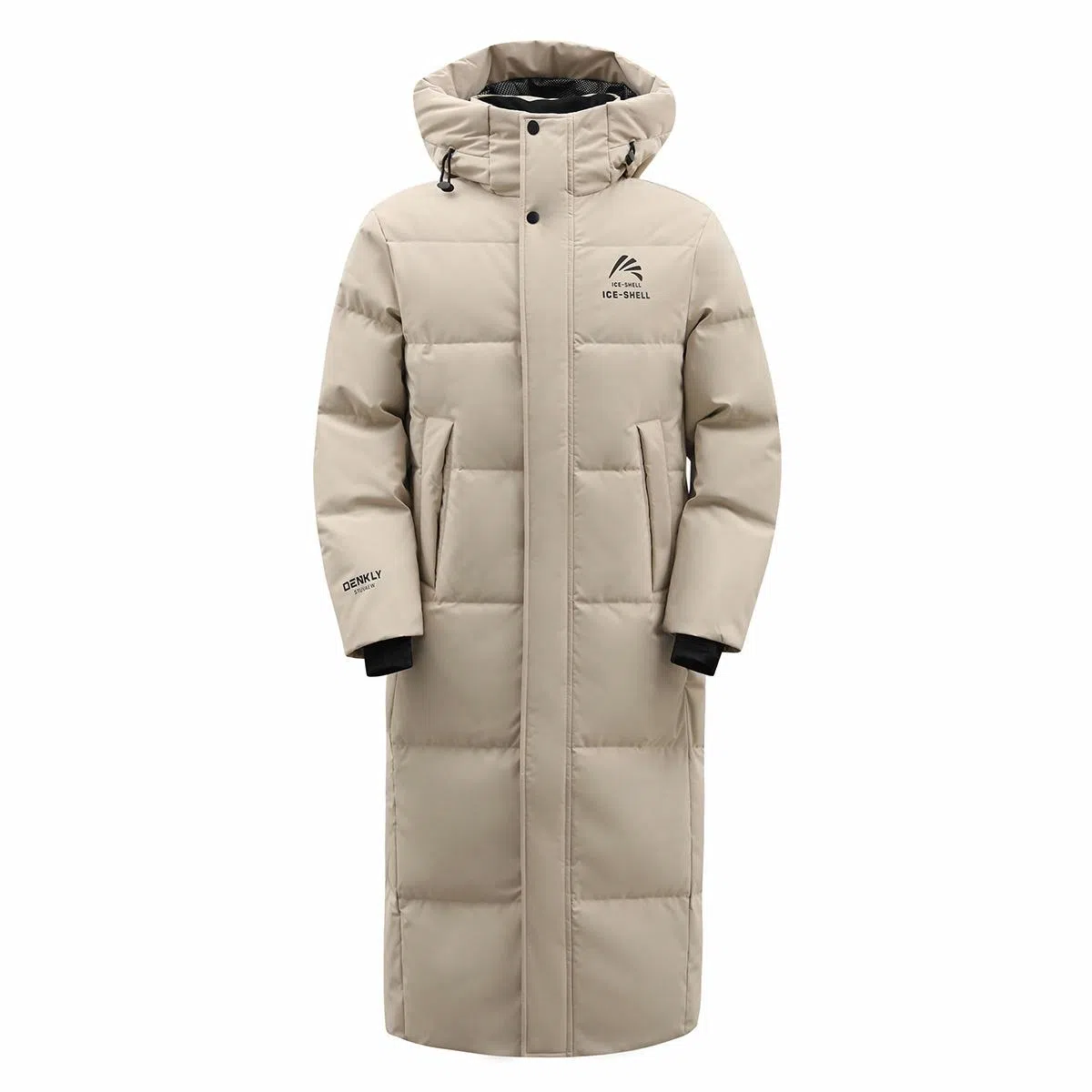 鸭鸭 简约通勤连帽时尚直筒时尚加厚纯色羽绒服 男女同款